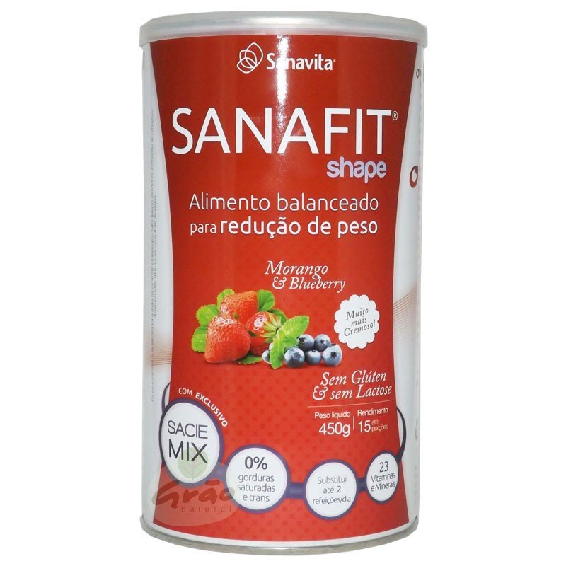 SANAFIT SHAPE MORANGO & BLUEBERRY 450G
